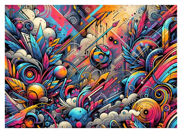 Obraz - Pestrofarebné graffiti (70x50 cm)