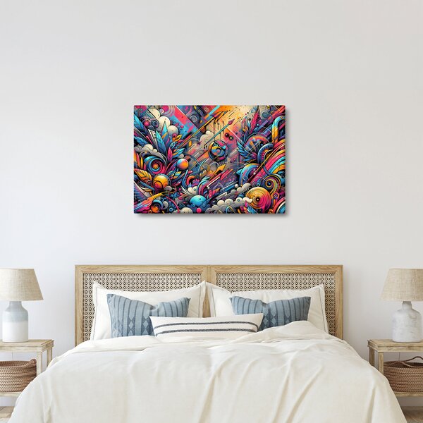 Obraz - Pestrofarebné graffiti (70x50 cm)