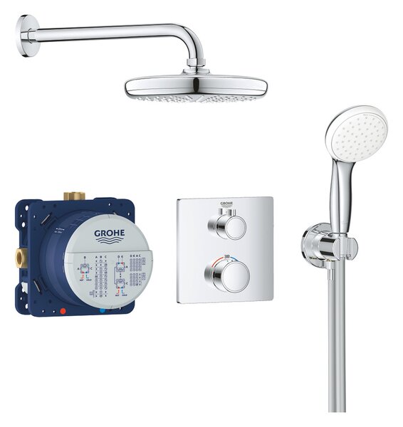Grohe Grohtherm - Sprchový set Perfect so sprchou Temptesta 210, komplet, chróm 34729000
