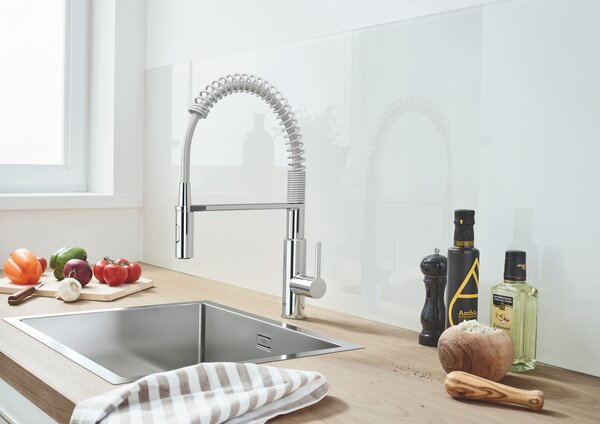 GROHE Get - Páková drezová batéria, strunová, chróm 30361000