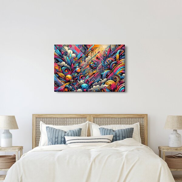 Obraz - Pestrofarebné graffiti (90x60 cm)