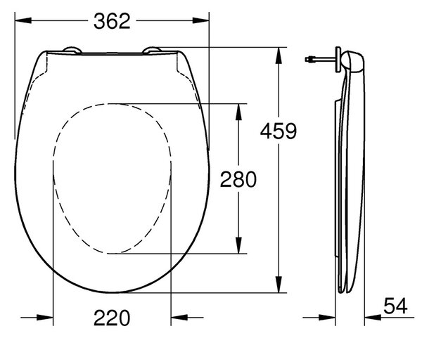 GROHE Bau Ceramic - WC sedátko s poklopom, alpská biela 39492000
