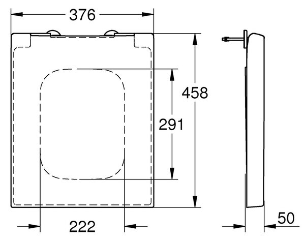 GROHE Cube Ceramic - WC sedátko s poklopom, SoftClose, alpská biela 39488000