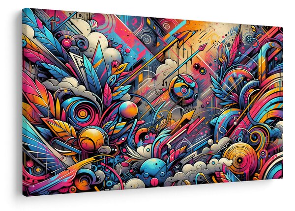 Obraz - Pestrofarebné graffiti (90x60 cm)