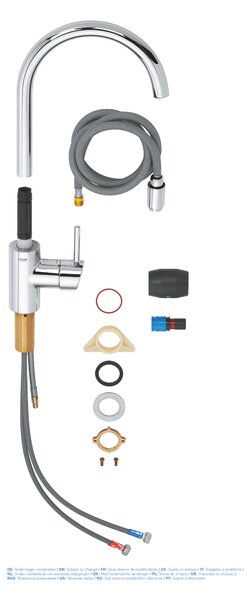GROHE Concetto - Páková drezová batéria, chróm 32663003