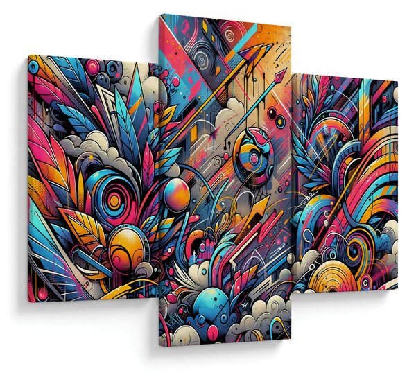 Obraz - Pestrofarebné graffiti (90x60 cm)