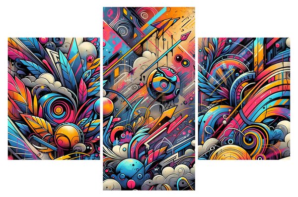 Obraz - Pestrofarebné graffiti (90x60 cm)
