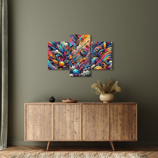 Obraz - Pestrofarebné graffiti (90x60 cm)
