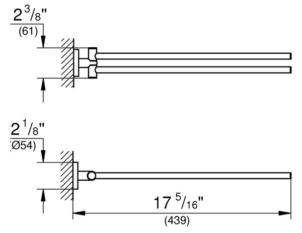 Grohe Essentials - Držiak na uteráky, supersteel 40371DC1