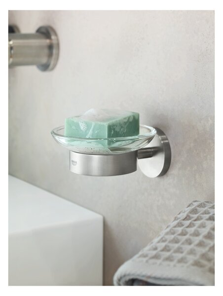 Grohe Essentials - Miska na mydlo s držiakom, supersteel 40444DC1