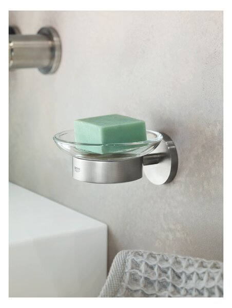 Grohe Essentials - Miska na mydlo s držiakom, supersteel 40444DC1