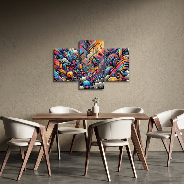 Obraz - Pestrofarebné graffiti (90x60 cm)