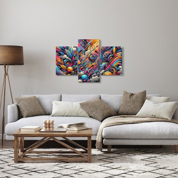 Obraz - Pestrofarebné graffiti (90x60 cm)