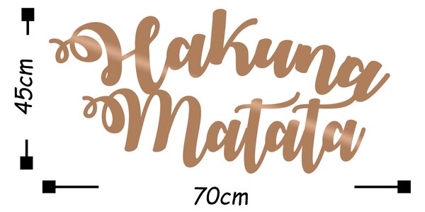 ASIR Kovová dekorácia na stenu HAKUNA MATATA 70 cm