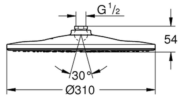 GROHE Rainshower Mono 310 - Hlavová sprcha s jedným prúdom, chróm 26562000