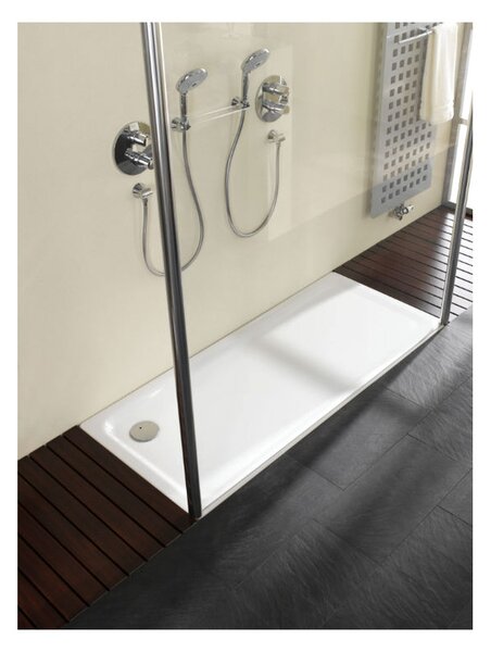 Kaldewei Superplan CLASSIC XXL - Sprchová vanička 1500x800 mm, s polystyrénovým nosičom, Anti-slip, alpská biela 443635000001