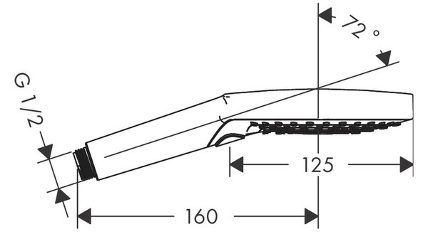 Hansgrohe Raindance Select S - Ručná sprcha 120 3jet PowderRain, chróm 26014000