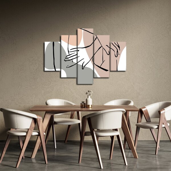 Obraz - Woman body line art N⁰2 (150x105 cm)
