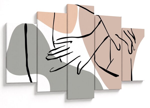 Obraz - Woman body line art N⁰2 (150x105 cm)