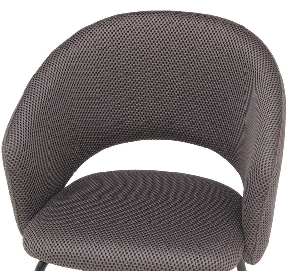 STOLIČKA S PODRÚČKAMI, železo, sieťovina, sivá MID.YOU - Stoličky, Online Only