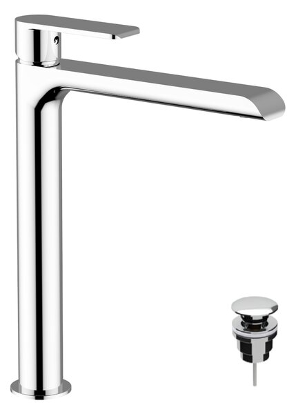 Teorema XS - Umývadlová batéria stojanková s výpusťou Click-Clack, výška 245 mm, chróm 8X370