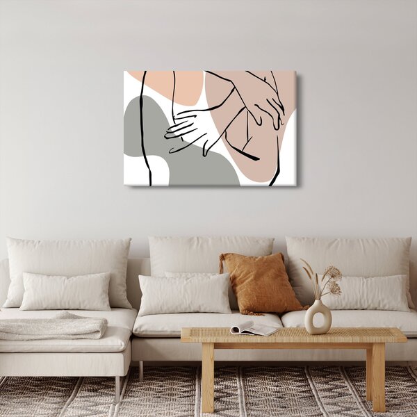 Obraz - Woman body line art N⁰2 (90x60 cm)