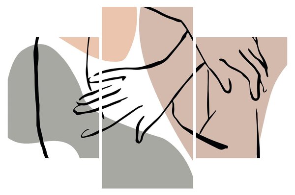 Obraz - Woman body line art N⁰2 (90x60 cm)