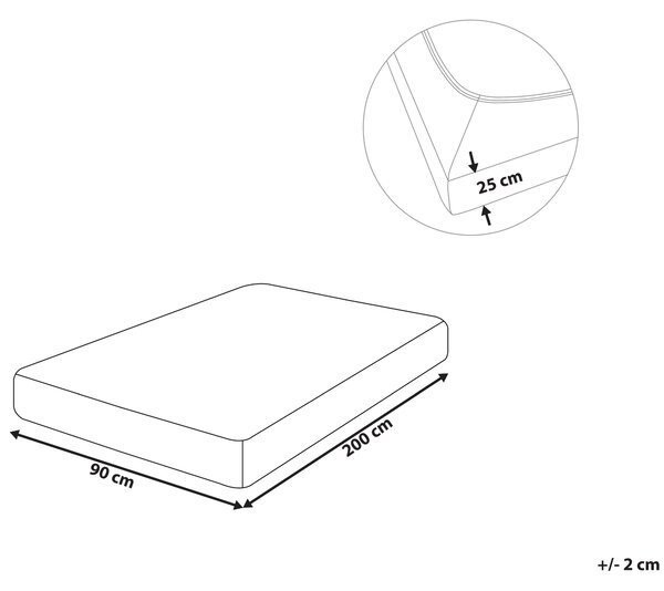 Napínacia posteľná plachta svetlomodrá bavlnená 90 x 200 cm klasické prestieradlo s elastickým okrajom spálňa