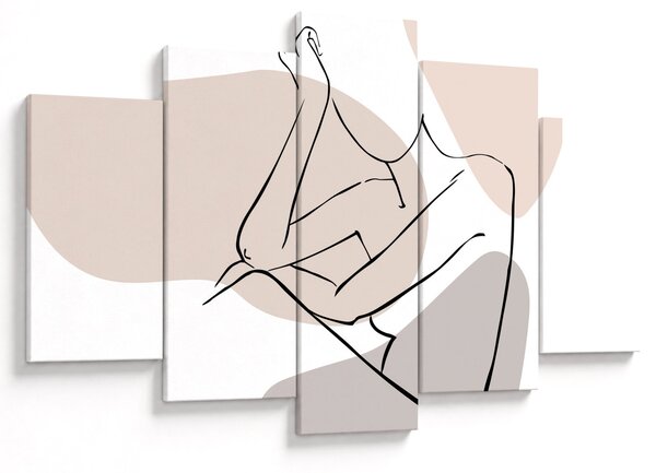 Obraz - Woman body line art N⁰1 (150x105 cm)