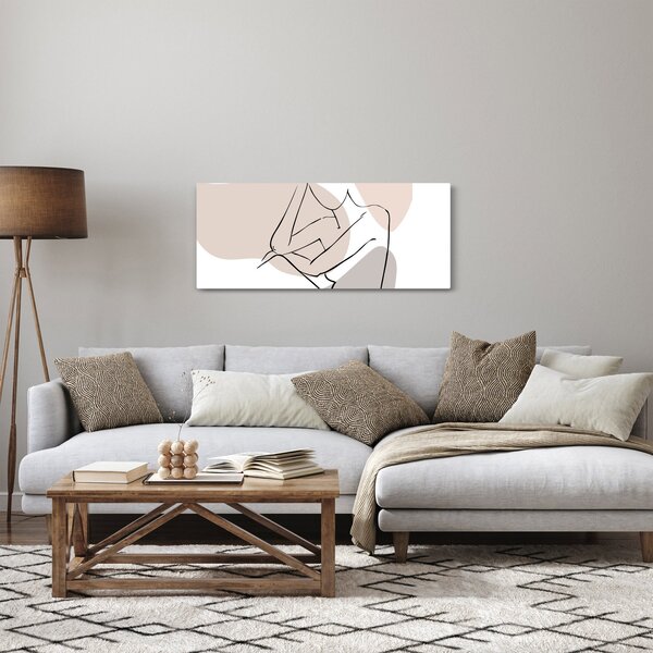 Obraz - Woman body line art N⁰1 (120x50 cm)