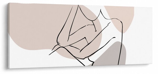 Obraz - Woman body line art N⁰1 (120x50 cm)