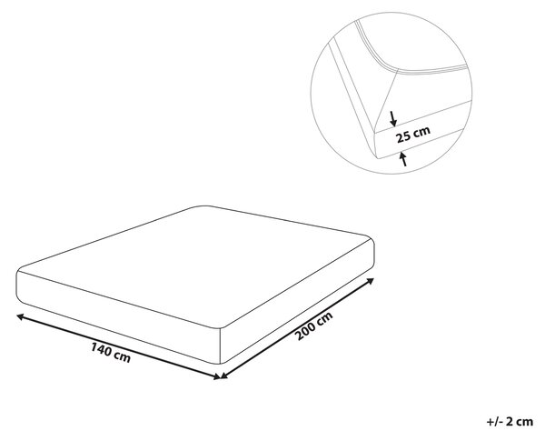 Napínacia posteľná plachta béžová bavlnená 140 x 200 cm klasické prestieradlo s elastickým okrajom spálňa