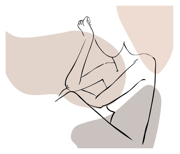 Sklenený obraz - Woman body line art N⁰1 (70x50 cm)