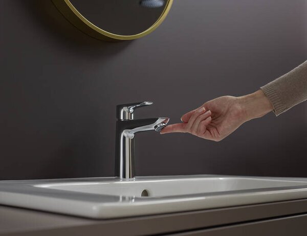 Hansgrohe Talis E - Páková umývadlová batéria 110 s odtokovou súpravou Push-Open, chróm 71711000