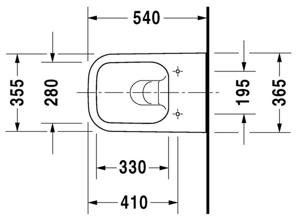 Duravit Happy D.2 - Závesné WC Rimless®, 540x365 mm, Antracit matná 2222098900