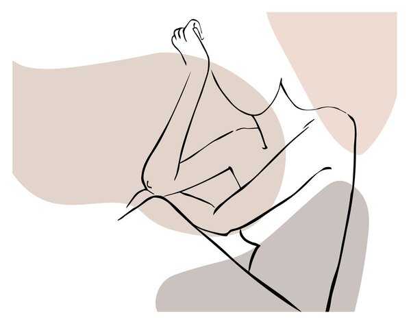 Obraz - Woman body line art N⁰1 (90x60 cm)