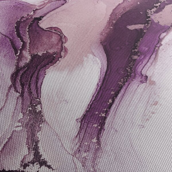 Obraz - Purple fluid art (120x50 cm)