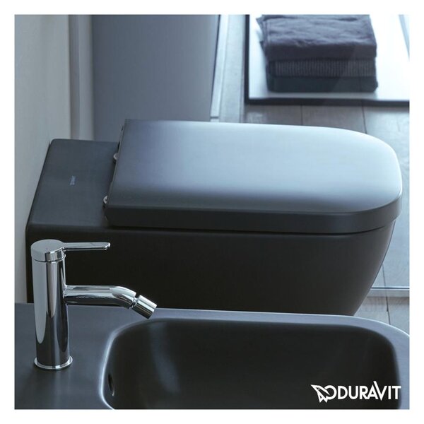 Duravit Happy D.2 - Závesné WC Rimless®, 540x365 mm, Antracit matná 2222098900