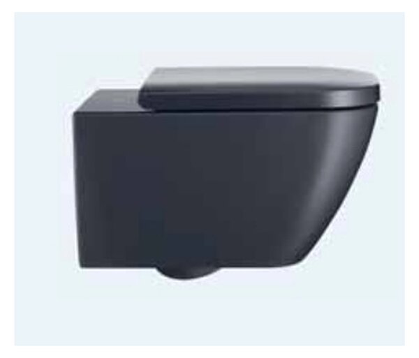 Duravit Happy D.2 - Závesné WC Rimless®, 540x365 mm, Antracit matná 2222098900