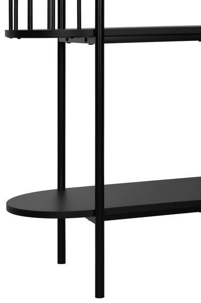 REGÁL, čierna, železo, 80/133,5/34 cm Xora - Online Only drobný nábytok, Online Only