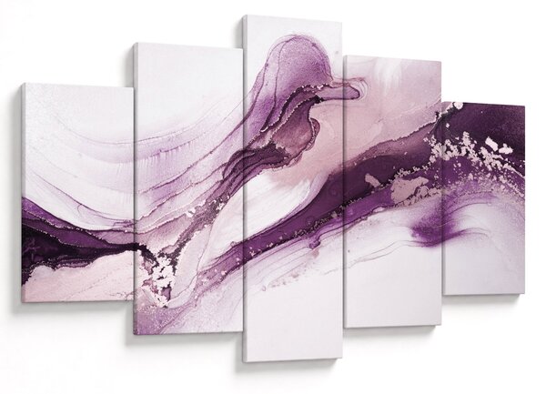 Obraz - Purple fluid art (150x105 cm)
