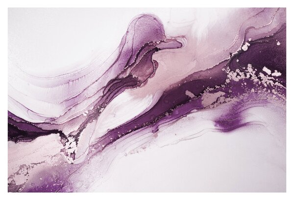Obraz - Purple fluid art (90x60 cm)