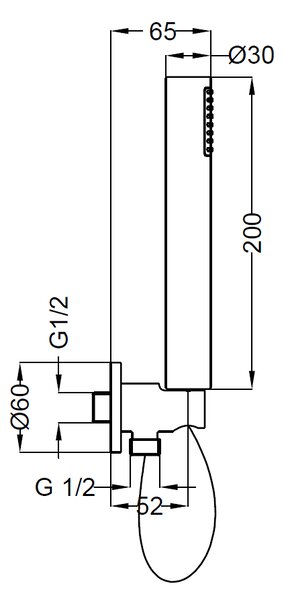 Program ONE - Sprchový set, chróm P1-KS01-90