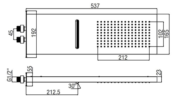 Grohe Eurocube SET 2 - Sprchový systém pod omietku, Eurocube, páková batéria- kompletná sada