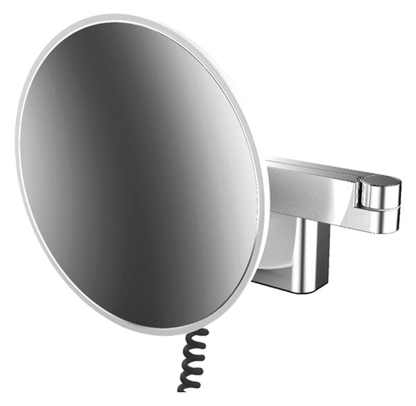 Emco Cosmetic mirrors Evo - Holiace a kozmetické zrkadlo LED, 2 otočné ramená so skrutkovitým káblom a vypínačom, 5 násobné zväčšenie, chróm 109506040