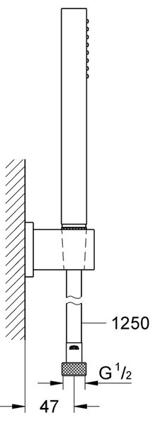 Grohe Eurocube SET 2 - Sprchový systém pod omietku, Eurocube, páková batéria- kompletná sada