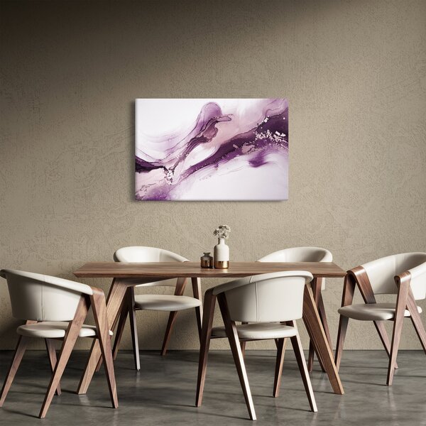 Obraz - Purple fluid art (90x60 cm)