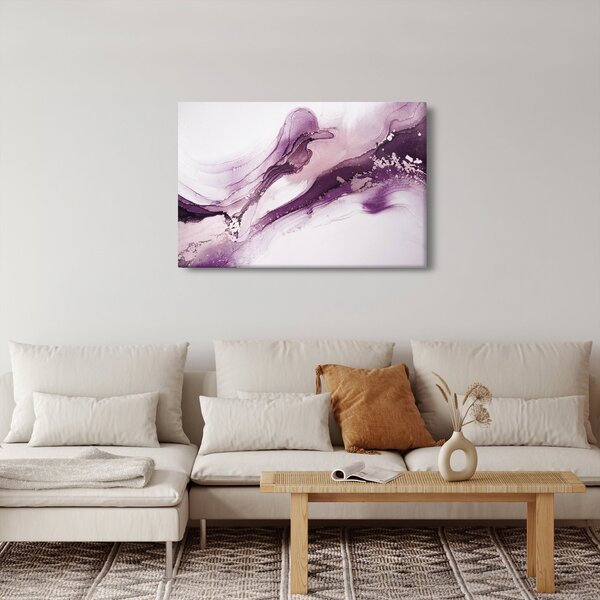 Obraz - Purple fluid art (90x60 cm)