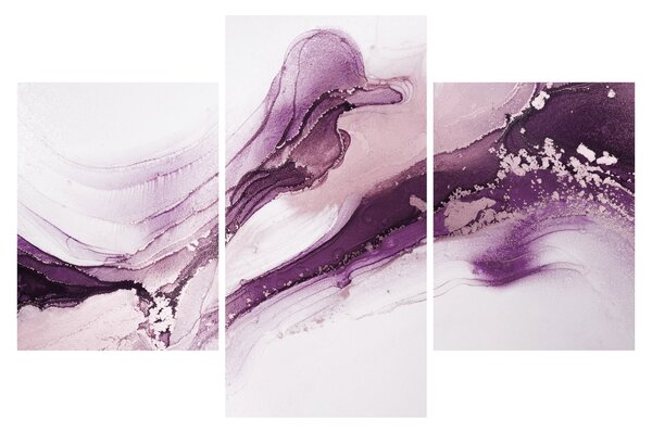 Obraz - Purple fluid art (90x60 cm)