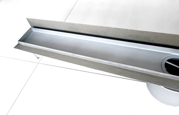 Sprchový žľab CLASSIC K STENE s horizontálnou a vertikálnou prírubou, 60 cm